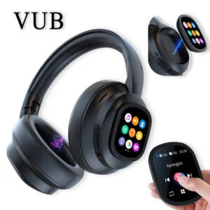 New Hybrid Active Noise-Cancelling Wireless Headphones with Touchscreen, AI Translation, Remote Control for Smartphones/Tablet/Laptop, Wireless, Soft Ear Pads & Compatible for for Tablets, PCs, Mobile Phones