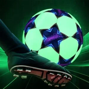 [Night Training Football] Glow-in-the-Dark No. 5 Soccer Ball | Customizable, Premium PU, Wear & Burst Resistant, Waterproof Anti-Slip | Night Training, Matches, Multi-Pitch Play