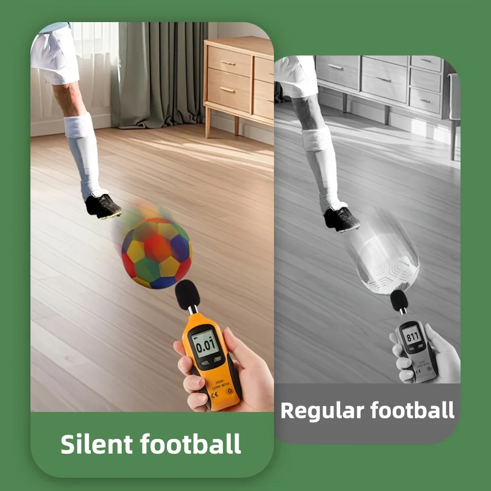 PSYCHE Model 4 Silent Football Made of T Fabric, Durable And Resistant to Wear And Aging, Waterproof And Stain-Resistant, Easy to Clean. Suitable for Indoor Training, Available in Various Colors, Soft Touch with Silent Rebound - Image 2