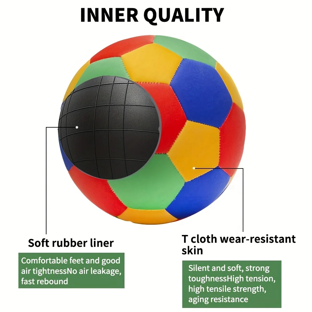 PSYCHE Model 4 Silent Football Made of T Fabric, Durable And Resistant to Wear And Aging, Waterproof And Stain-Resistant, Easy to Clean. Suitable for Indoor Training, Available in Various Colors, Soft Touch with Silent Rebound - Image 66