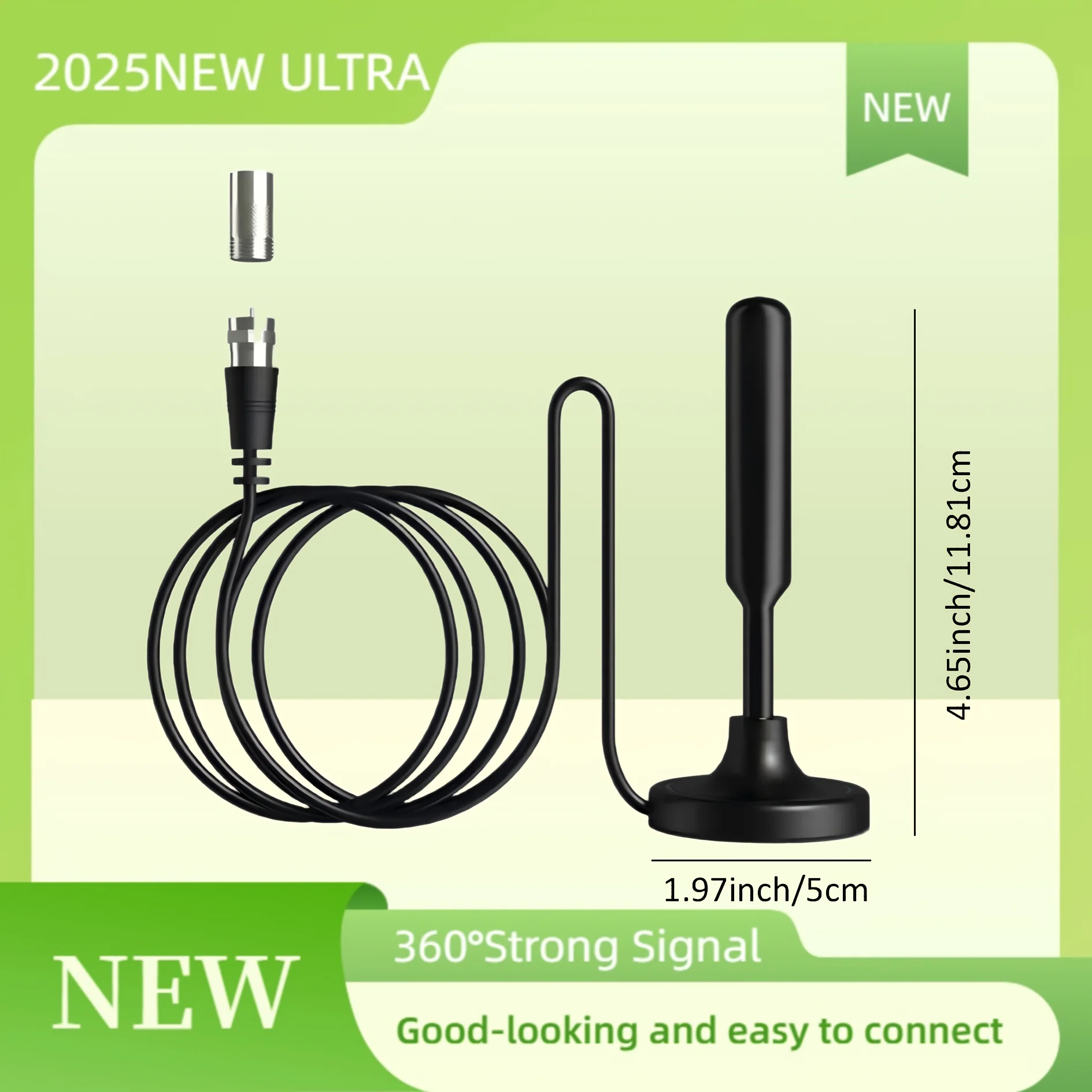 2025 Model HDTV 4K Indoor Antenna Compatible for HDTV/DVB-T2/DTMB/ATSC/DAB/FM - 1080P Full HD & 4K UHD Signal Reception with Upgraded Tuner for Long-Distance Channel Reception, Compatible with Smart TVs & for home/Car TV Receivers (Easy Assembly) - Image 6