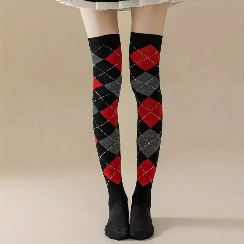 5 Pairs Women'S Over-the-Knee Compression Socks - Long Tube High-Calf Stretchy Dance Party Socks with Arch Support, Multi-Color Options (/Purple/Red) for Cosplay, Themed Events & Casual Attire - Durable Comfortable Casual & Formal Socks - Image 30