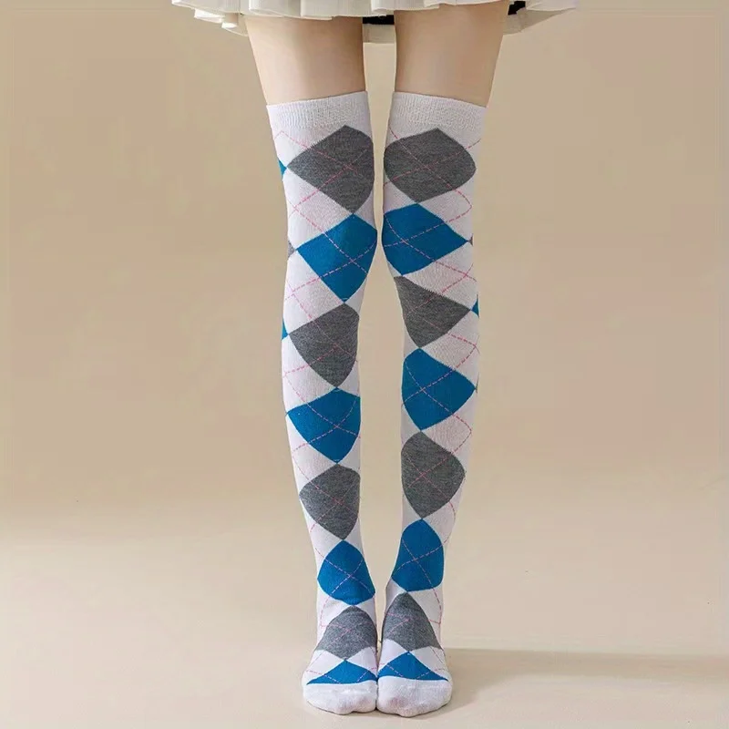 5 Pairs Women'S Over-the-Knee Compression Socks - Long Tube High-Calf Stretchy Dance Party Socks with Arch Support, Multi-Color Options (/Purple/Red) for Cosplay, Themed Events & Casual Attire - Durable Comfortable Casual & Formal Socks - Image 61