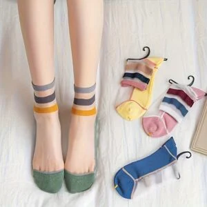 8 Pairs Women's & Suitable for All Sports Mid-Tube Socks - Glass Fiber Pile Cushioning, Breathable Thin Athletic Stockings, Machine Washable Thin Tube Socks for, Gym,, Spring/Autumn Wear (Unisex for Some Use)