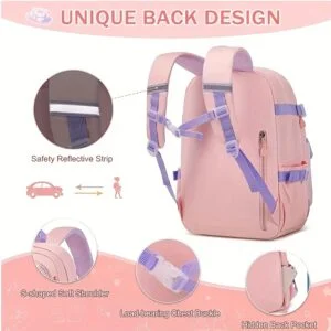 3pcs Backpack, Cute Book Bag with Backpack Three-piece Set with Lunch Box And Case, Cute Rabbit Bag, Large Capacity Kawaii Bunny Backpack, 3 Colors, 16 X11.5 X 7.5in, for Teenager