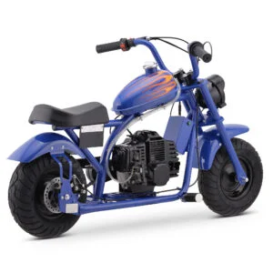 49CC 2-Stroke Mini Gas Off-Road Bike with Off-Road Tires, Disc Brakes, LED Headlight - Max Load 160Lbs, Up to 20Mph