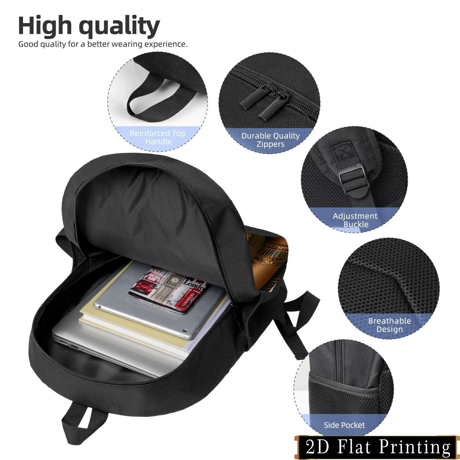 Fashionable Egyptian-Inspired Backpack | Lightweight, Large Capacity, Adjustabl… - Image 13