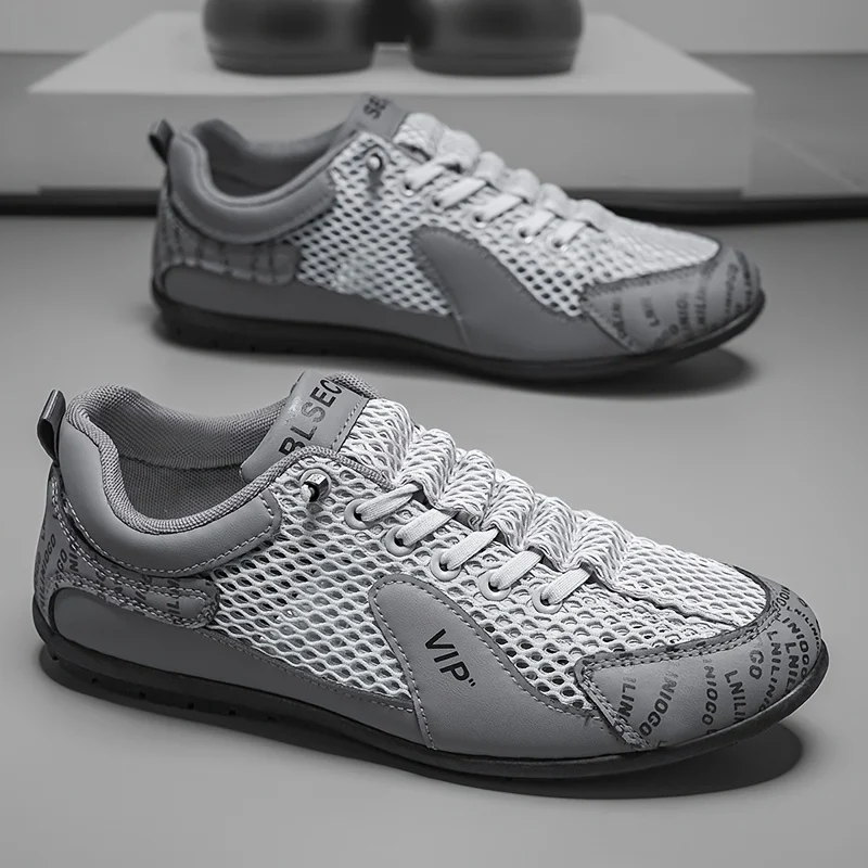 Summer New Hollow-Out Breathable Casual Men's Shoes with Random English Letter…