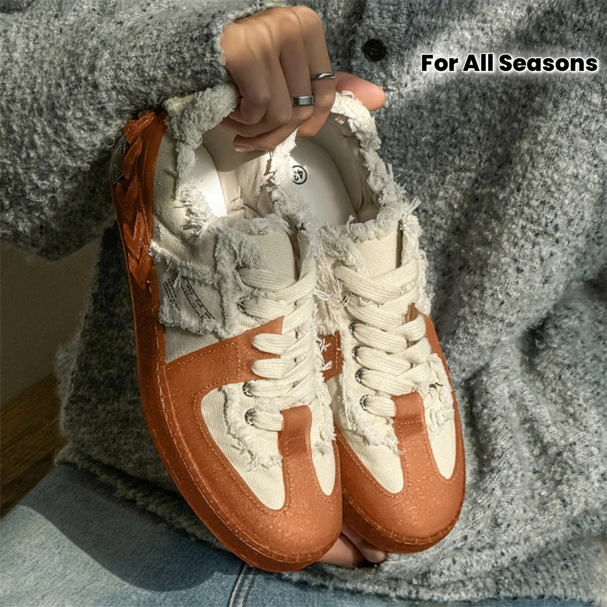 Versatile Vulcanized Canvas Sneakers in a Korean Style for All Seasons