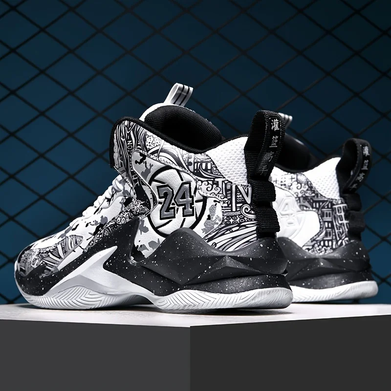 Men'S High-Top Basketball Shoes - Non-Slip Durable Lace-Up Design with All-Seas… - Image 2