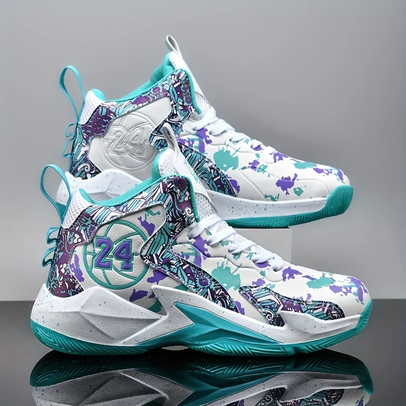 Men'S High-Top Basketball Shoes - Non-Slip Durable Lace-Up Design with All-Seas… - Image 9