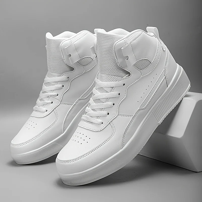 Men'S Casual Sneakers, High-Top Flat Shoes, Outdoor Boots for All Seasons, Men'… - Image 2