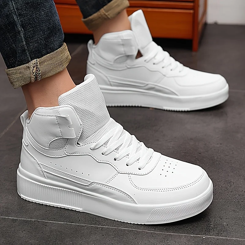 Men'S Casual Sneakers, High-Top Flat Shoes, Outdoor Boots for All Seasons, Men'… - Image 7