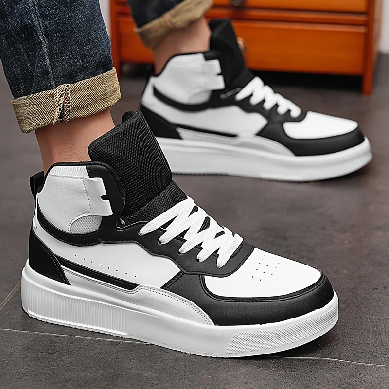 Men'S Casual Sneakers, High-Top Flat Shoes, Outdoor Boots for All Seasons, Men'… - Image 25