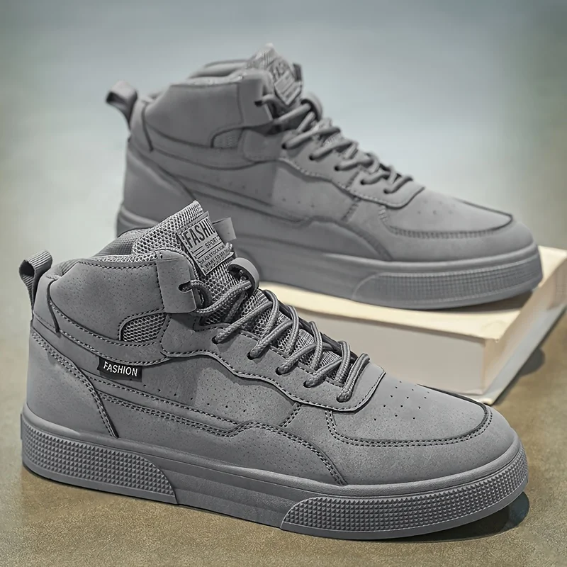 Breathable Skate Shoes for Men, Casual Mid-Top Sneakers, Versatile Sneakers for…